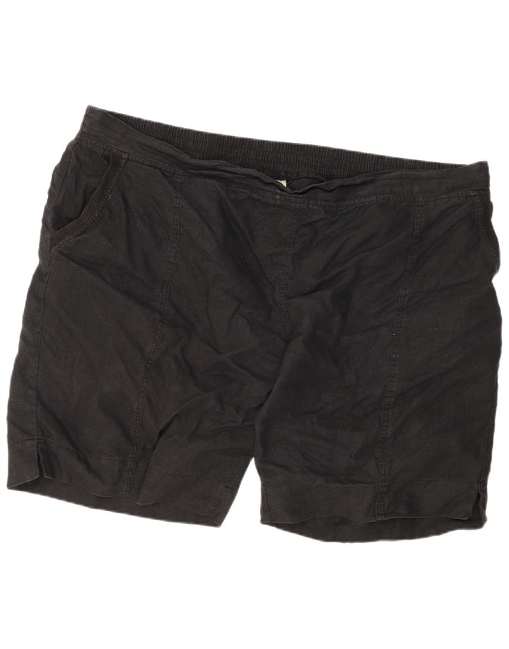 Marks & Spencer Męskie spodenki Chino W52 5XL Czarne lniane