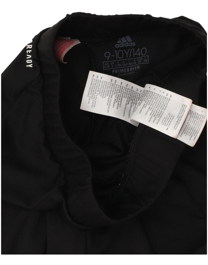 Dziewczęce legginsy ADIDAS Aeroready Graphic 9-10 lat, czarny poliester