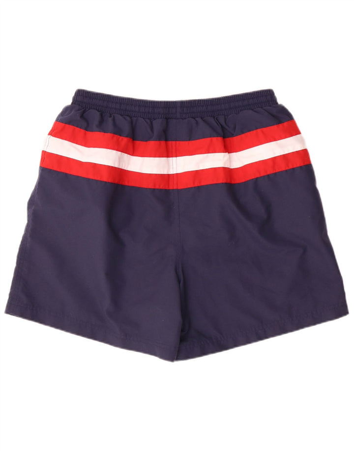 UMBRO Mens Graphic Swimming Shorts Large  Navy Blue Colourblock Polyester