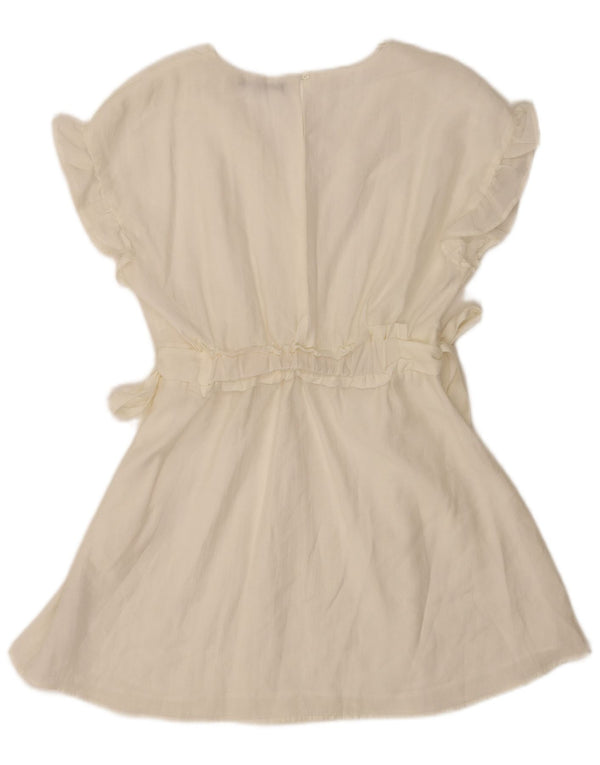Damska sukienka o linii A Zara UK 12 Medium Off White Lyocell
