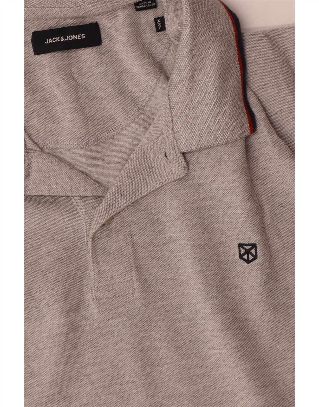 Męska koszulka polo Jack & Jones 2XL, szara, bawełniana