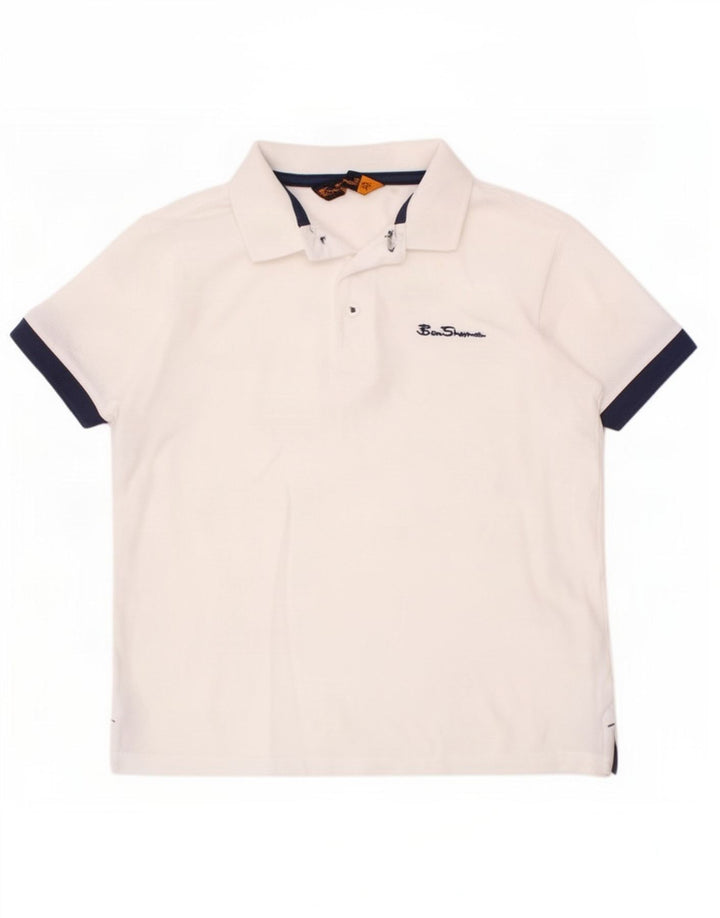 Chłopięca koszulka polo Ben Sherman, 8-9 lat, biała bawełna