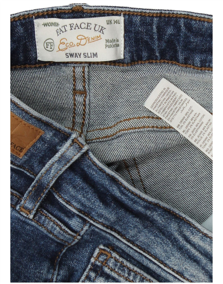 Damskie jeansy Fat Face Sway Slim UK 14 Large W32 L29 Niebieska bawełna