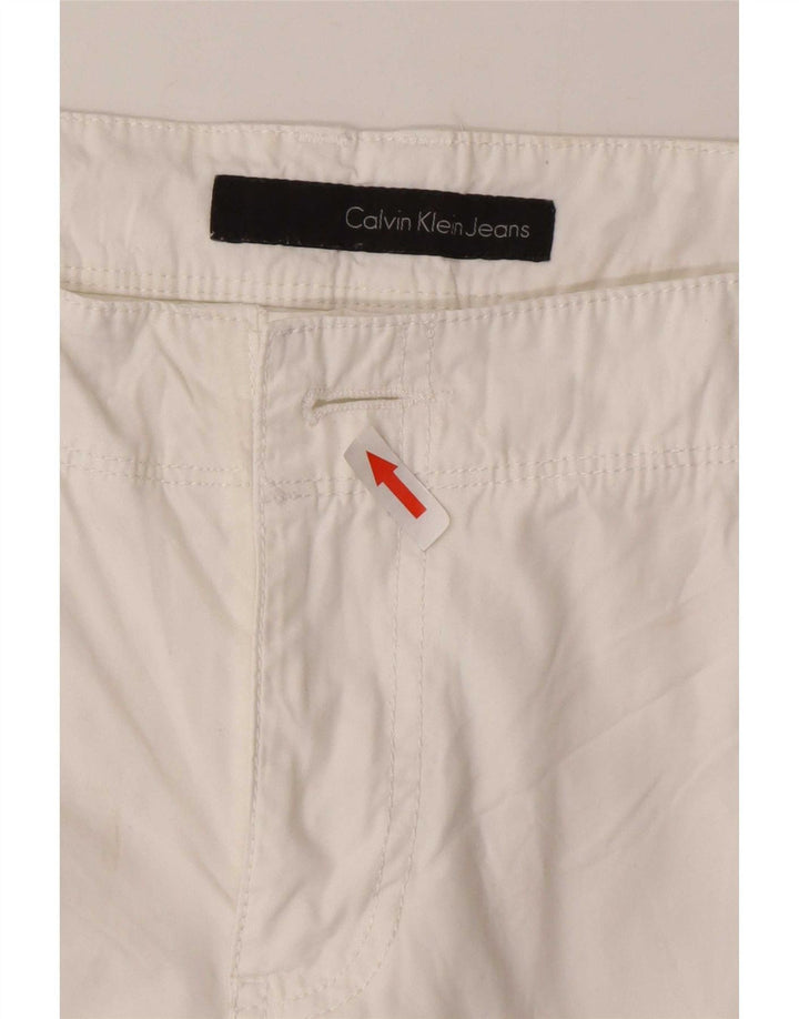 Męskie spodenki cargo Calvin Klein W32, średnia biała bawełna