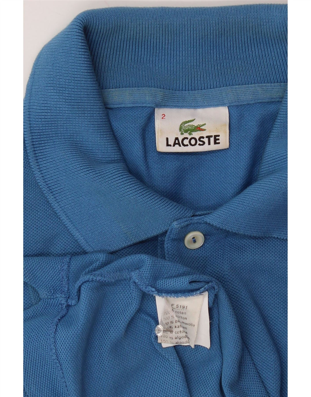 Męska koszulka polo LACOSTE, rozmiar 2, XS, niebieska, bawełniana