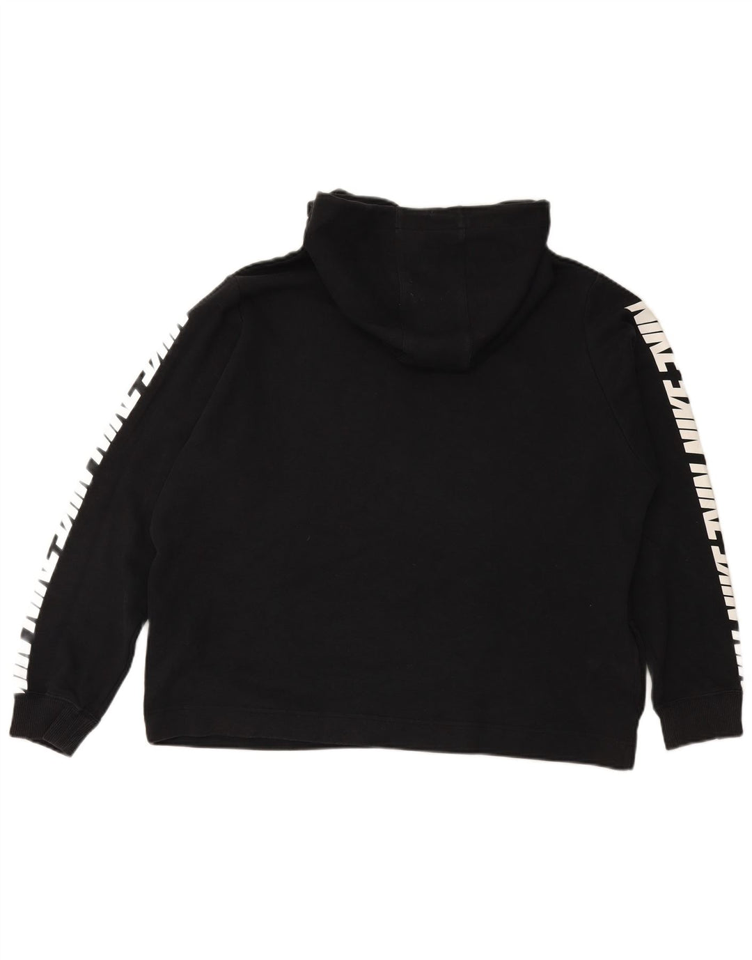 Damski sweter z kapturem NIKE z grafiką, oversize, UK 18 XL, czarny, bawełniany