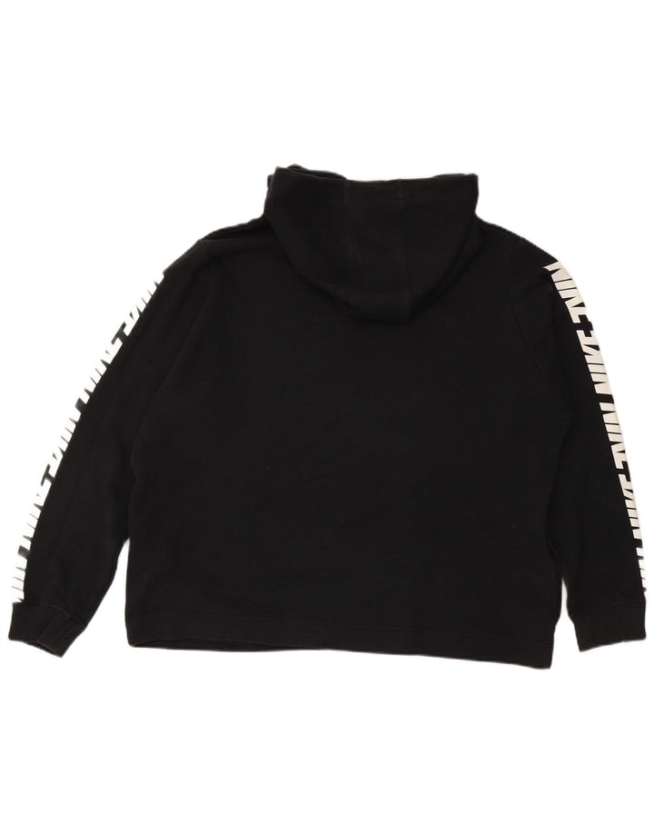 Damski sweter z kapturem NIKE z grafiką, oversize, UK 18 XL, czarny, bawełniany