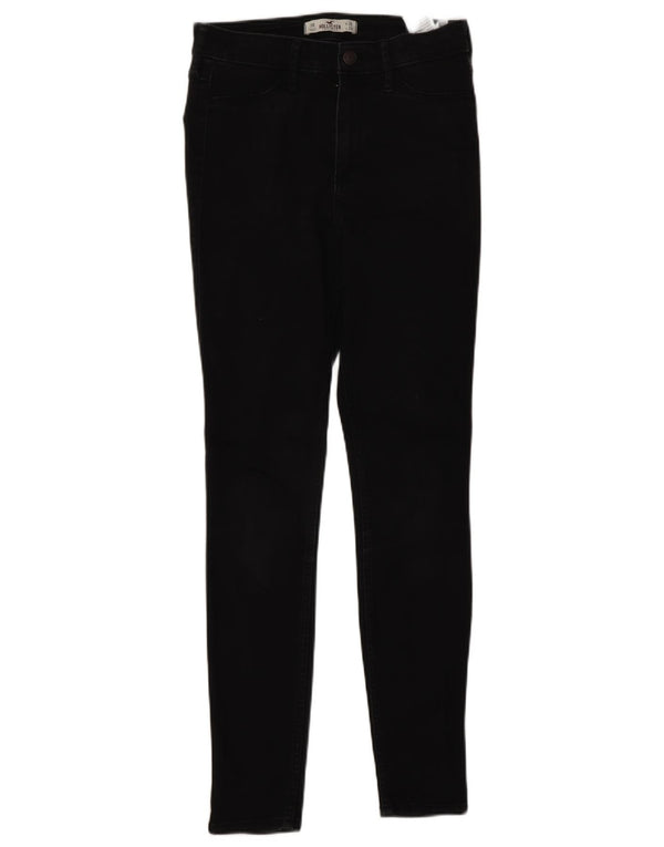 Damskie dżinsy rurki Hollister US 3 XS W26 L29, czarne, bawełniane