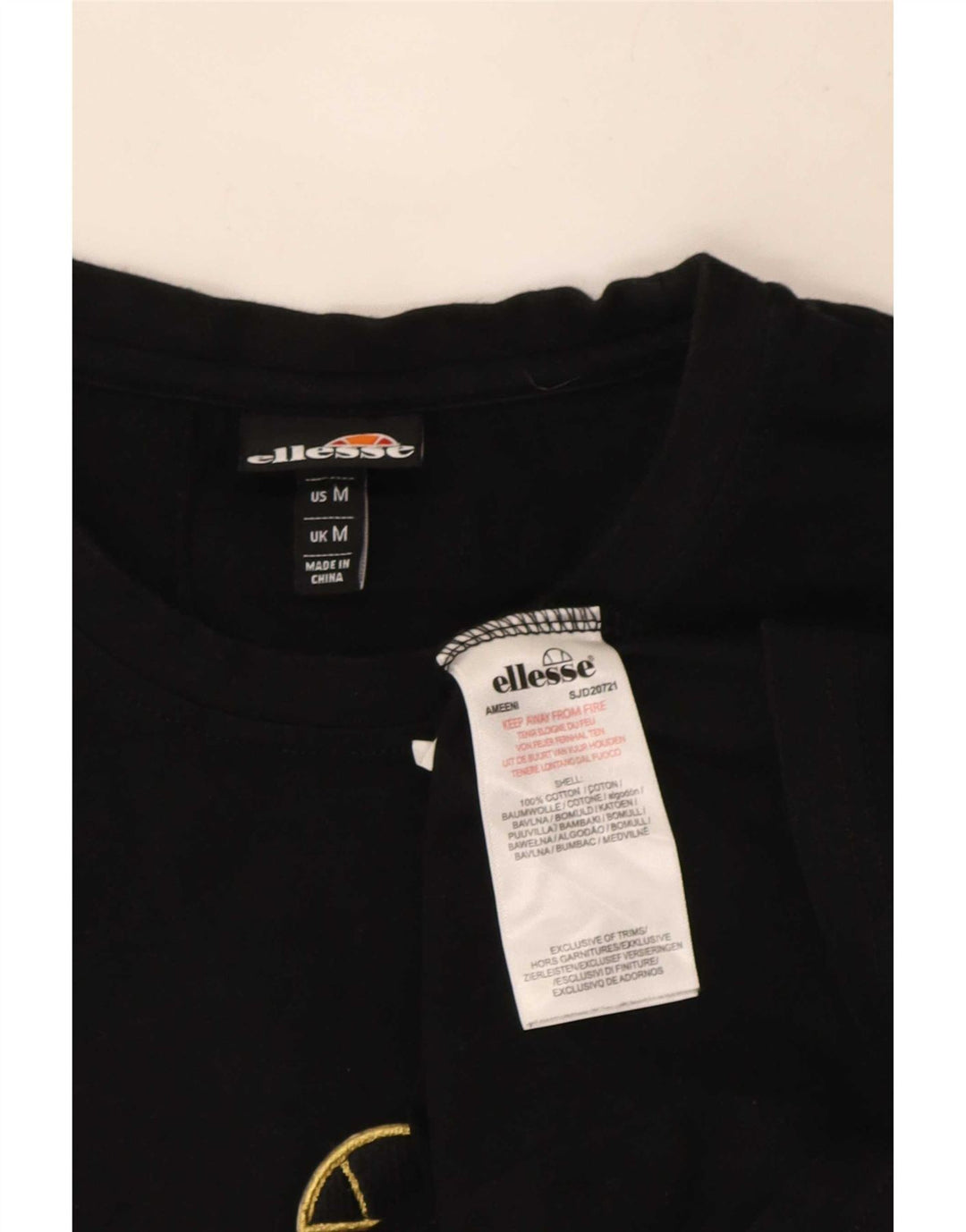 Męska koszulka z grafiką Ellesse Top w kolorze średniej czerni