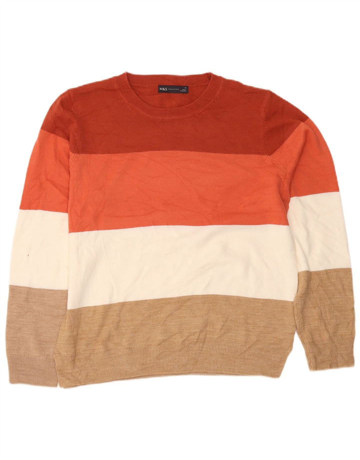 Marks & Spencer Damski sweter z okrągłym dekoltem, UK 14, duży, wielokolorowy