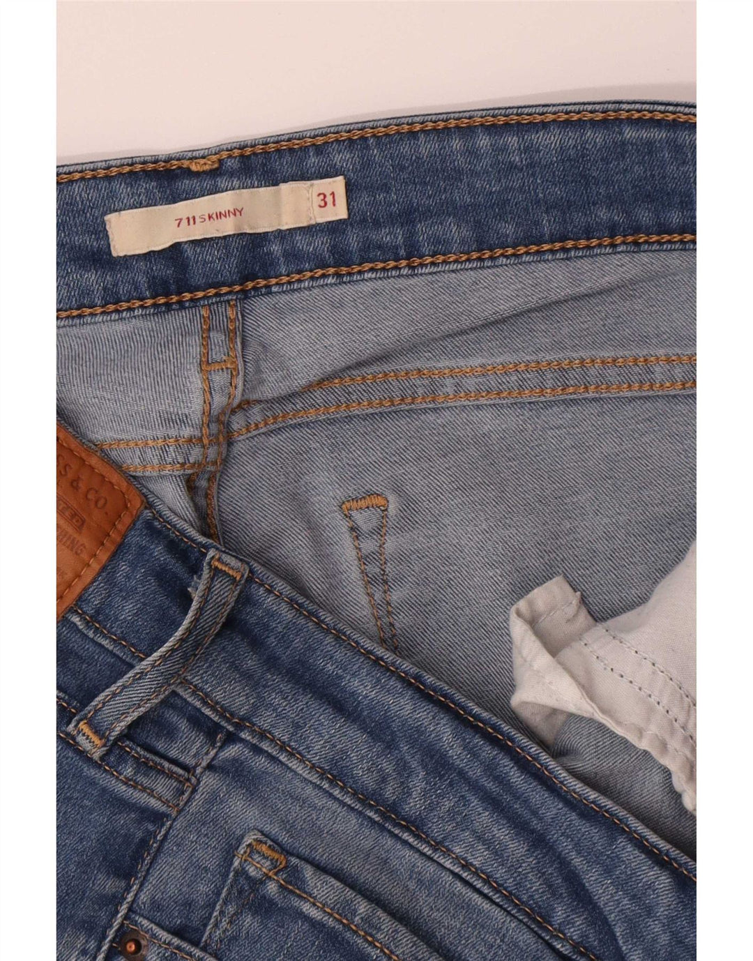 Damskie jeansy Levi's 711 Skinny W31 L31 Niebieski Lyocell