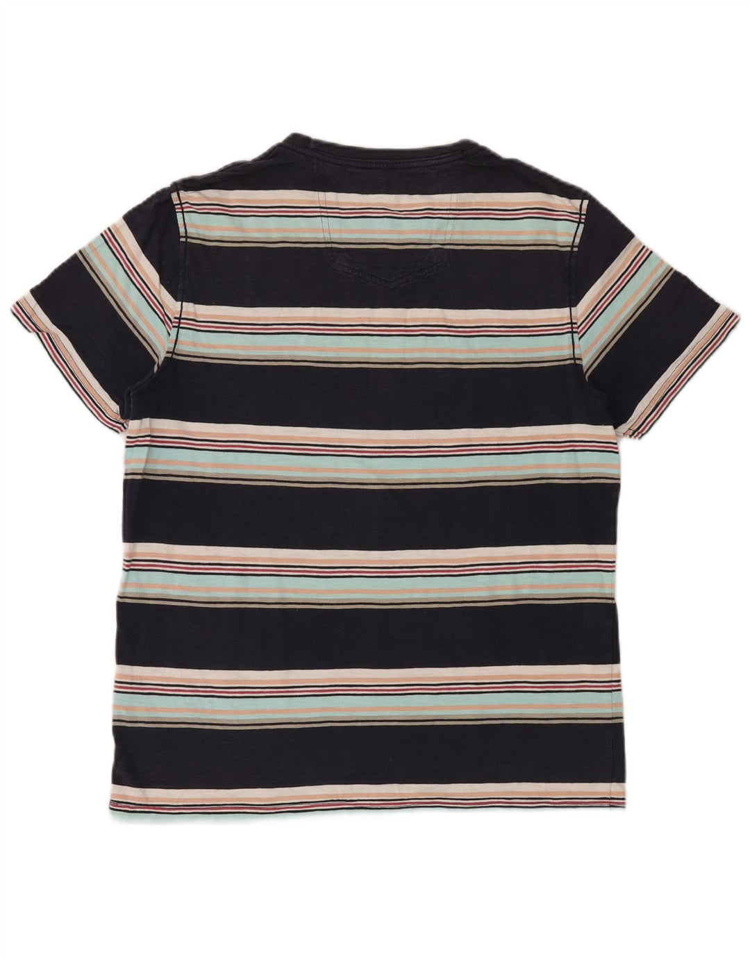 T-shirt męski FAT FACE Top, bawełniany, w średnie czarne paski