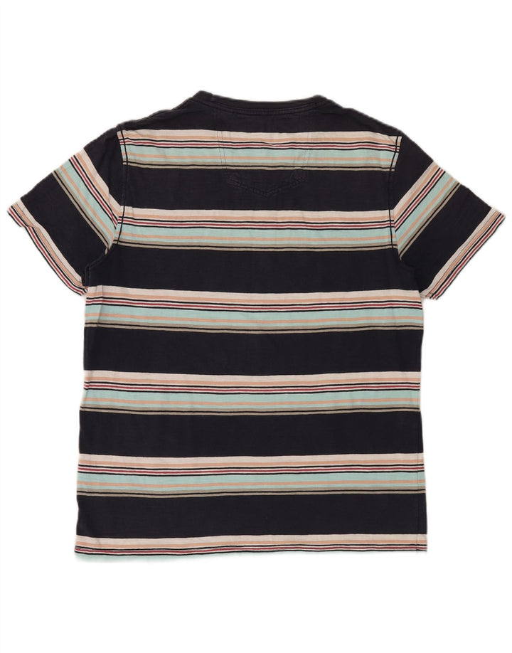 T-shirt męski FAT FACE Top, bawełniany, w średnie czarne paski