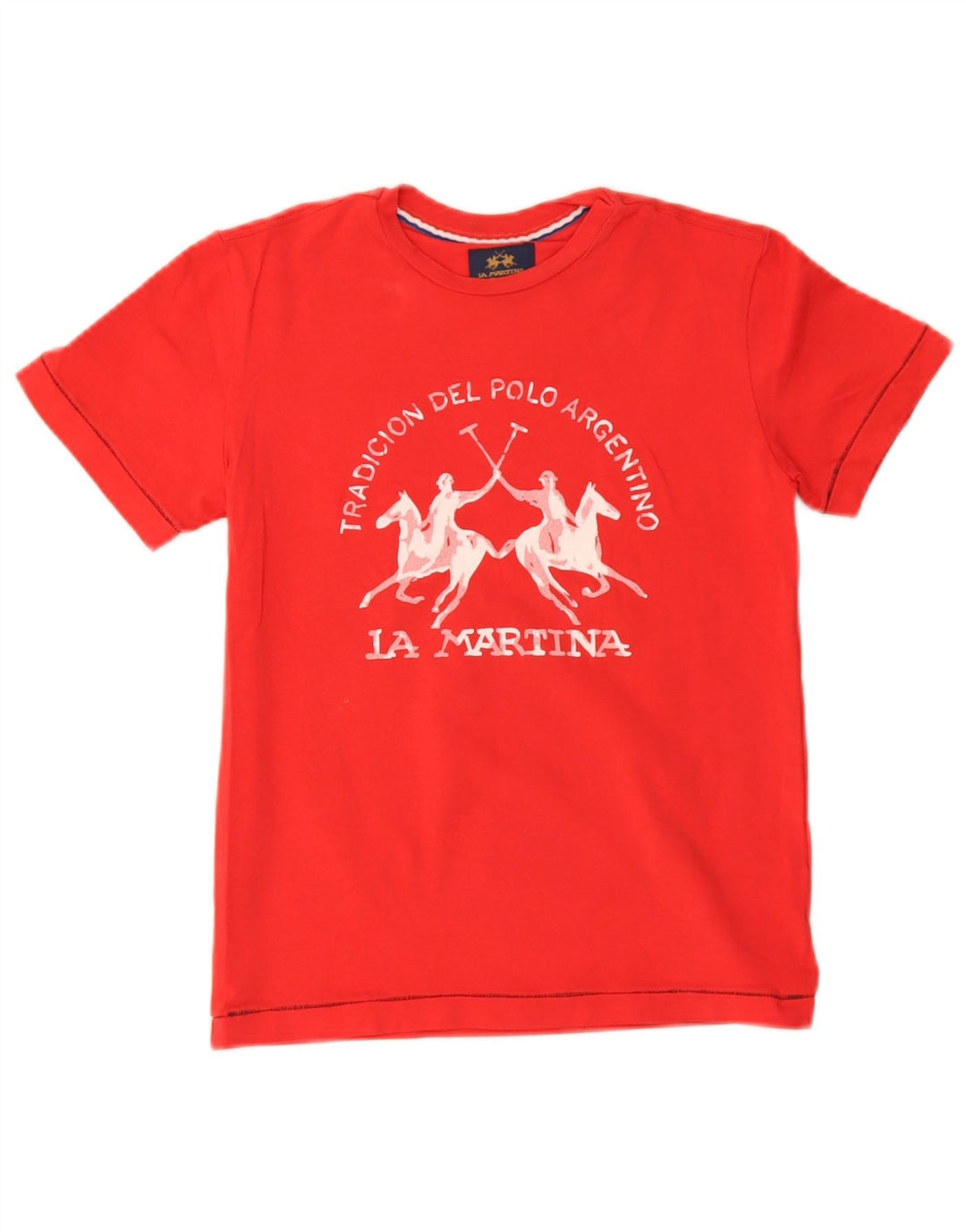 Chłopięcy T-shirt z grafiką La Martina, 9-10 lat, czerwony