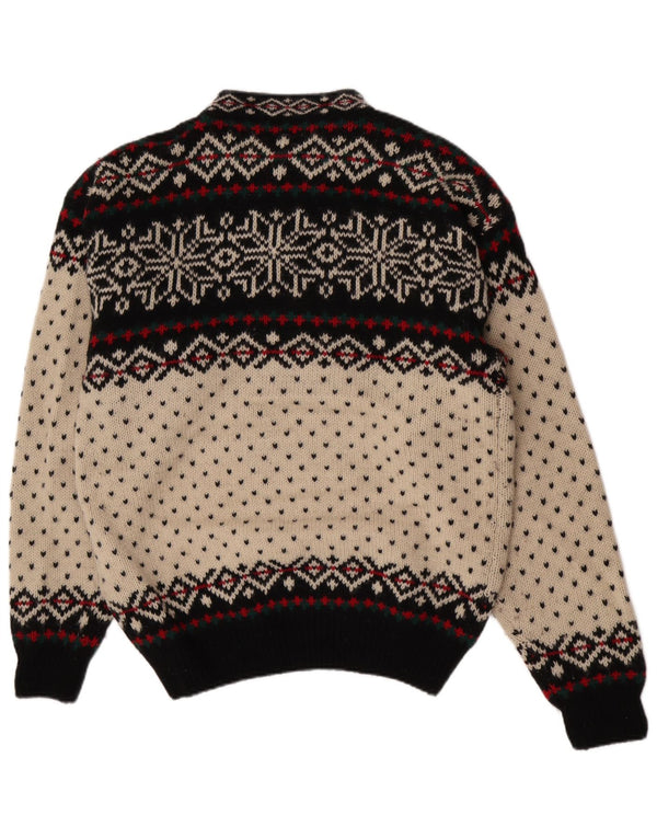 Sportique Damski sweter z golfem 2XL Off White Fair Isle Wool