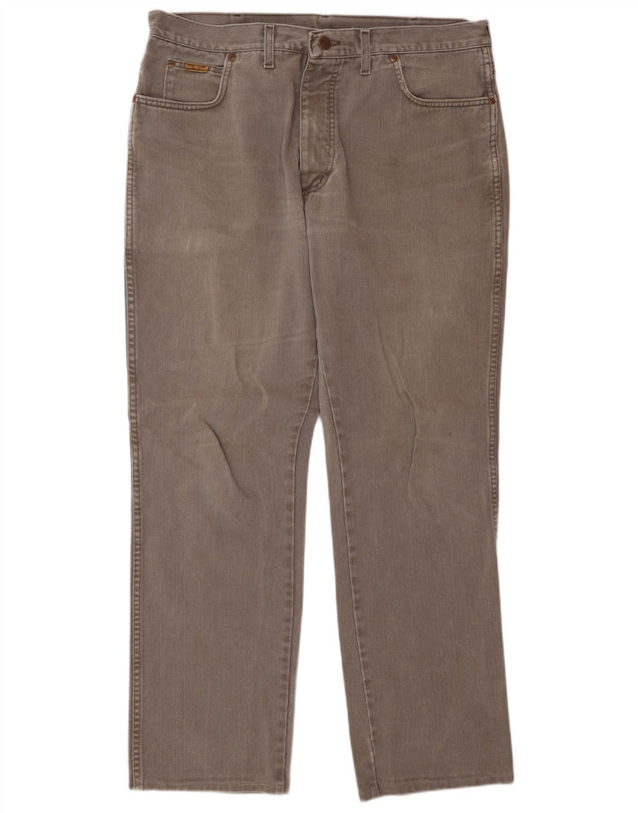 Męskie proste jeansy WRANGLER W36 L32 szare