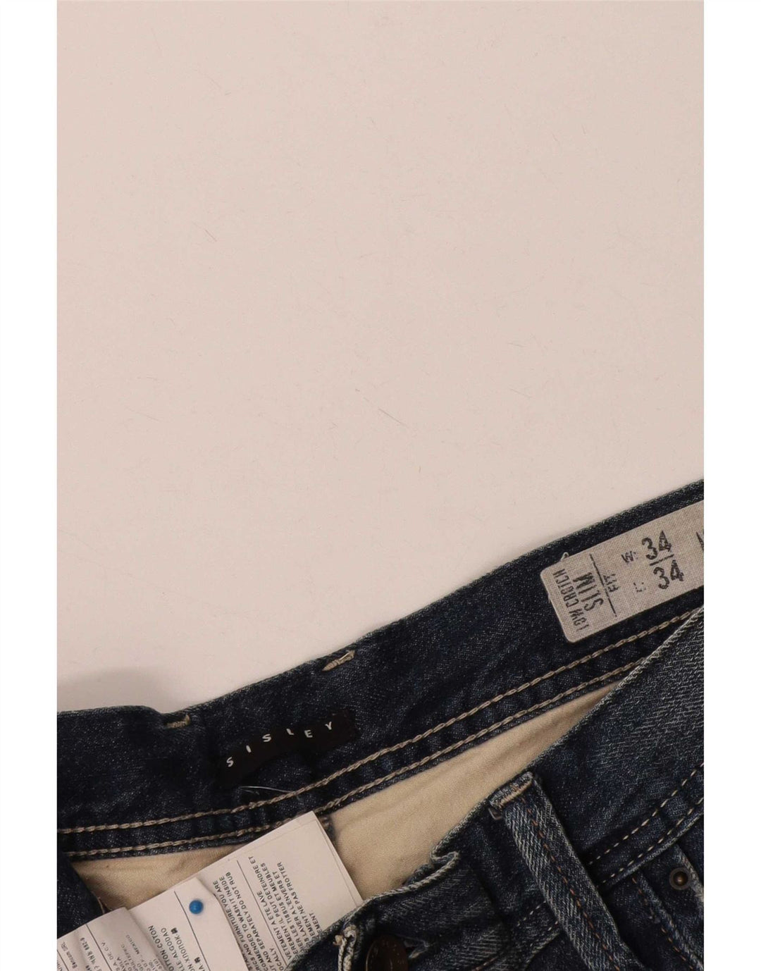 Męskie spodenki jeansowe Sisley W34, duże, niebieskie, bawełniane