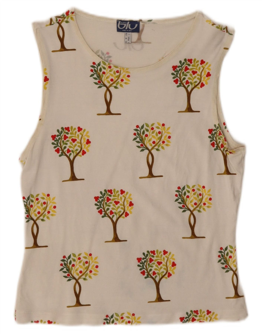 Damska kamizelka z grafiką Byblos Crop Top UK 12 Średniobiałe kwiaty