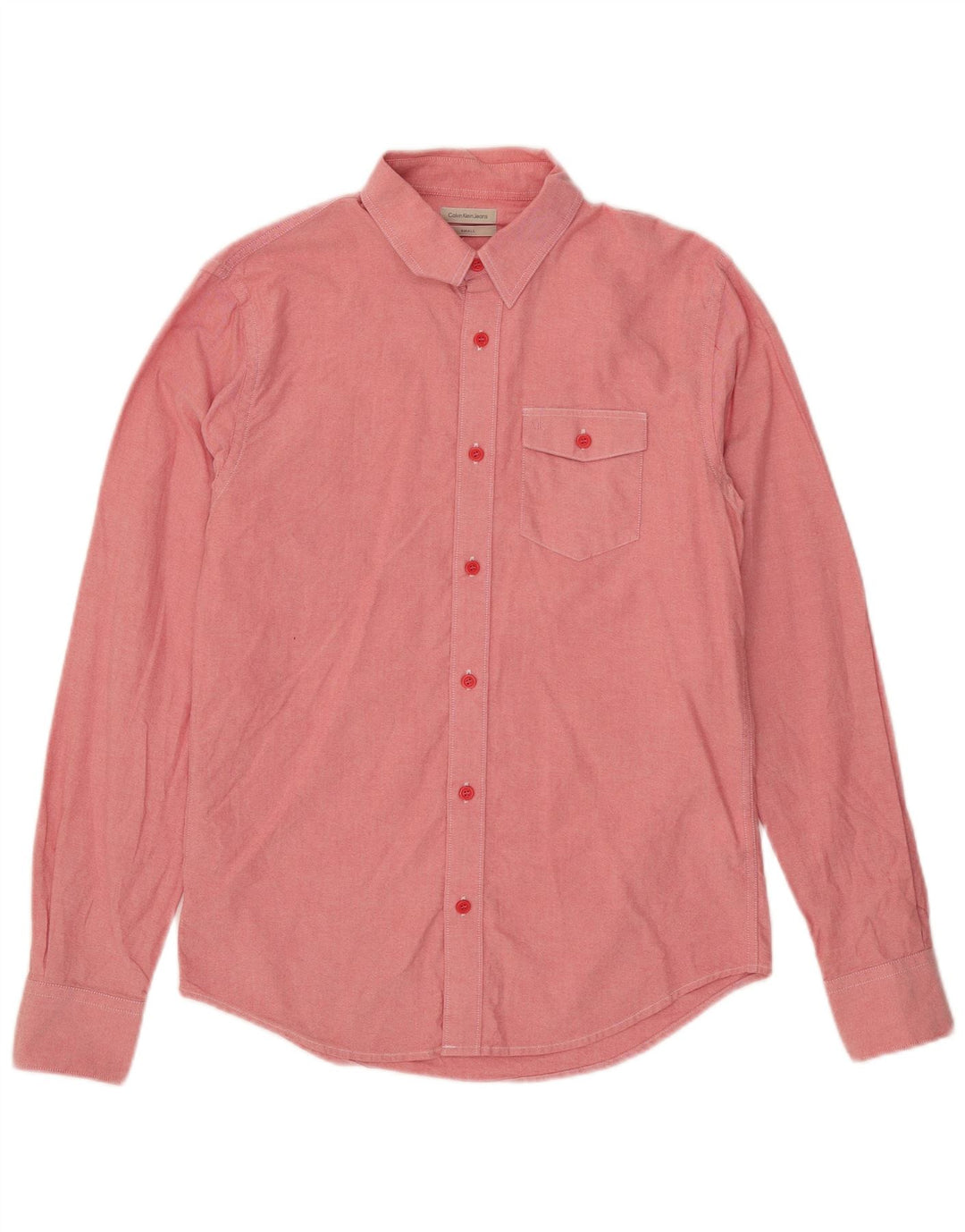 Koszula męska Calvin Klein Jeans, mała, różowa, bawełniana