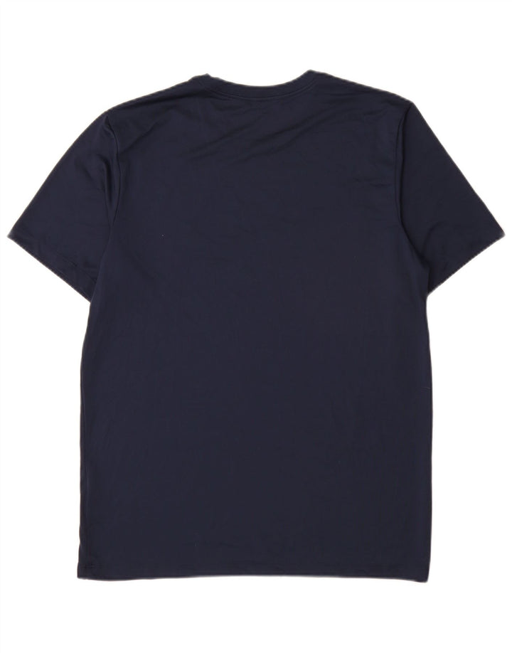 T-shirt męski Nike Dri Fit, średni granatowy poliester