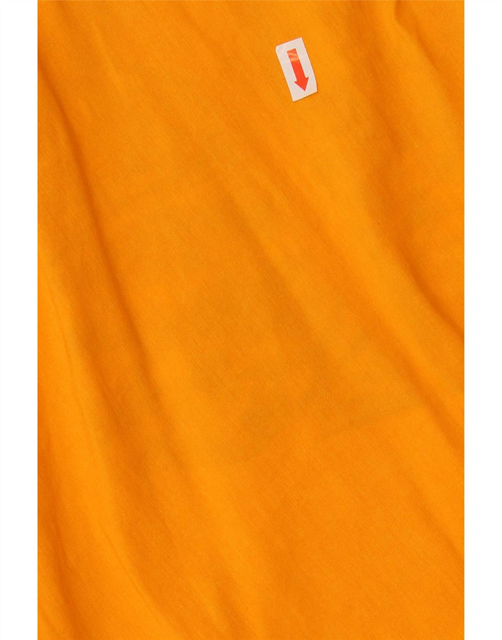 ZARA Womens Slip Dress UK 12 Medium Orange Linen