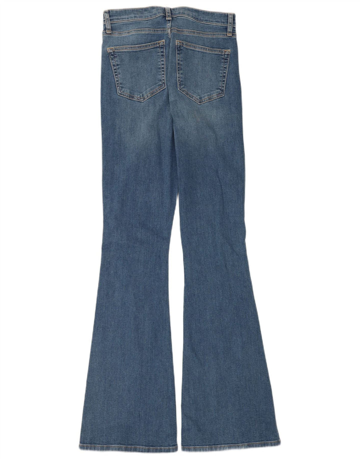 Topshop Damskie jeansy Jamie Flared W28 L34 Niebieskie bawełniane