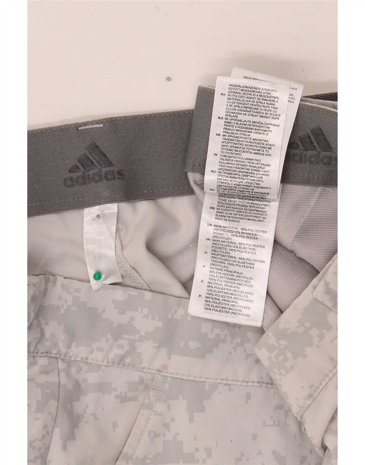 Męskie spodenki sportowe Adidas, duże, szare, kamuflaż, poliester