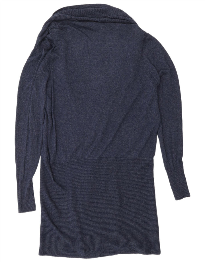 Marks & Spencer Damski sweter z szalowym dekoltem UK 16, duży, granatowy