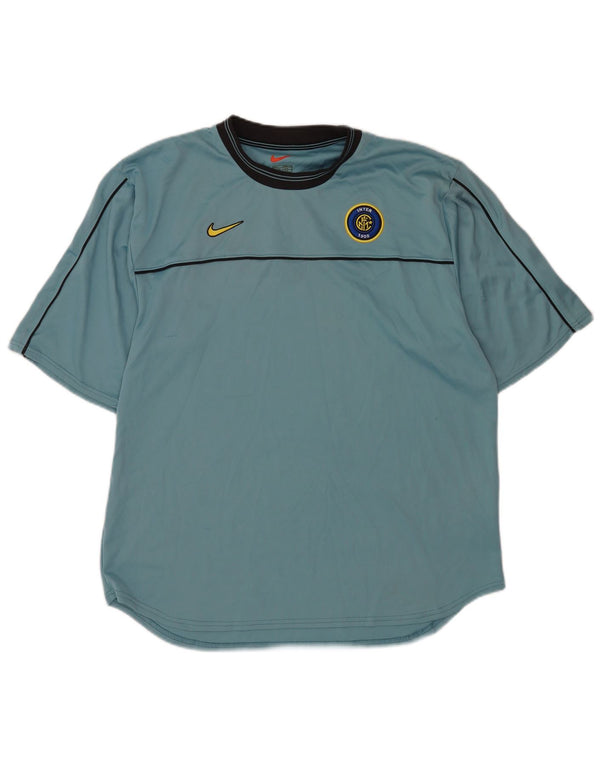 T-shirt męski Nike Inter Mediolan Top UK 42/44, duży niebieski poliester