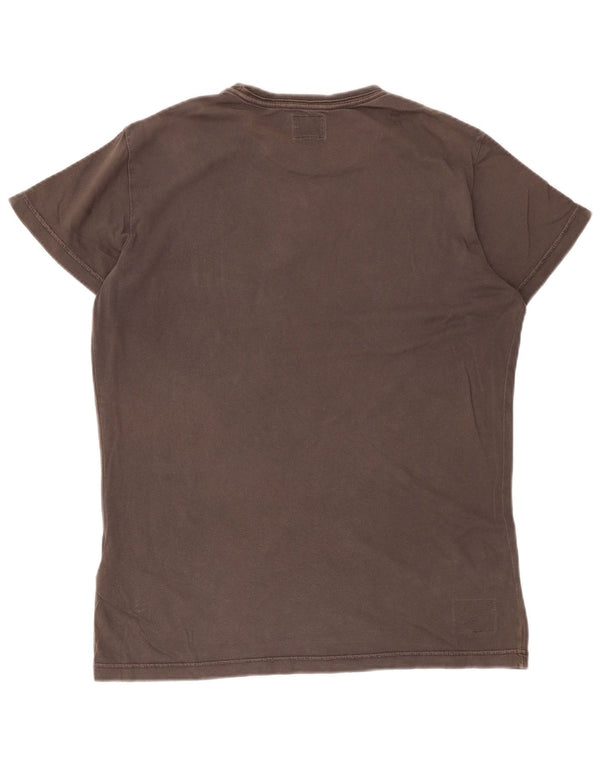 Męski T-shirt Diesel z grafiką, duży, szary, bawełniany