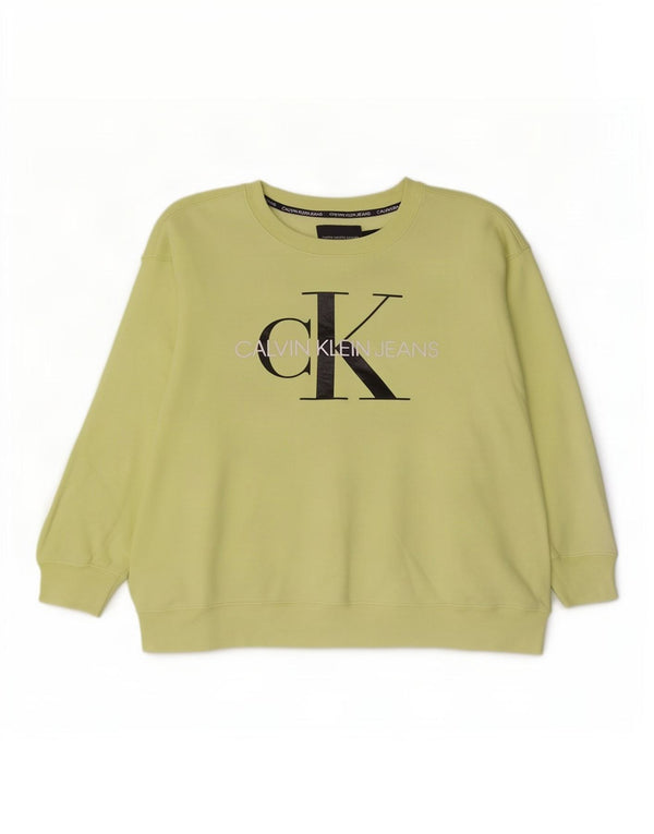 Damska bluza z grafiką Calvin Klein Jeans UK 18 XL, zielona