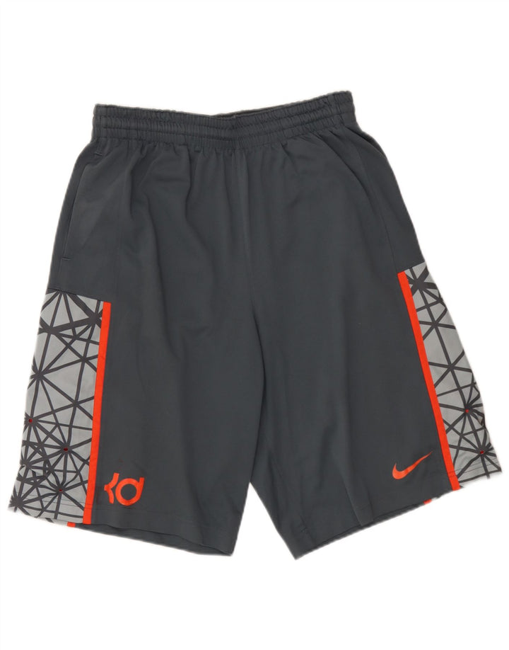 Męskie spodenki sportowe Nike Dri Fit Graphic Średni szary geometryczny poliester