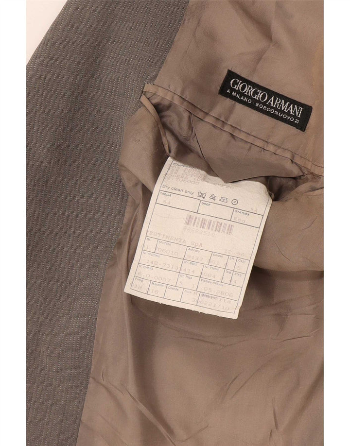 Męska marynarka zapinana na 3 guziki Giorgio Armani IT 54 2XL Szara wełna