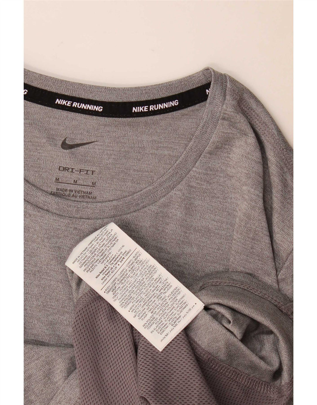 Damska koszulka Nike Dri Fit Top UK 14, poliester w kolorze średnioszarym