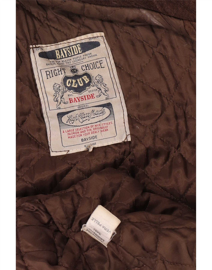 Męska kurtka skórzana Bayside UK 42 XL brązowa
