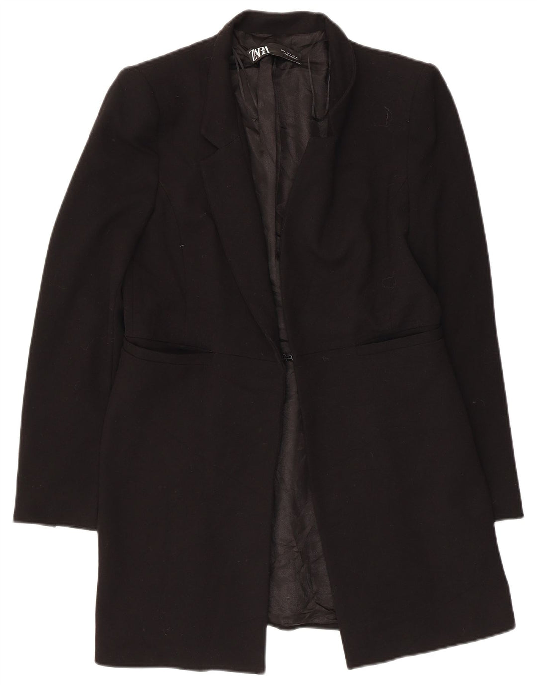 Damska marynarka Zara Longline Open Blazer UK 14, duża, czarna