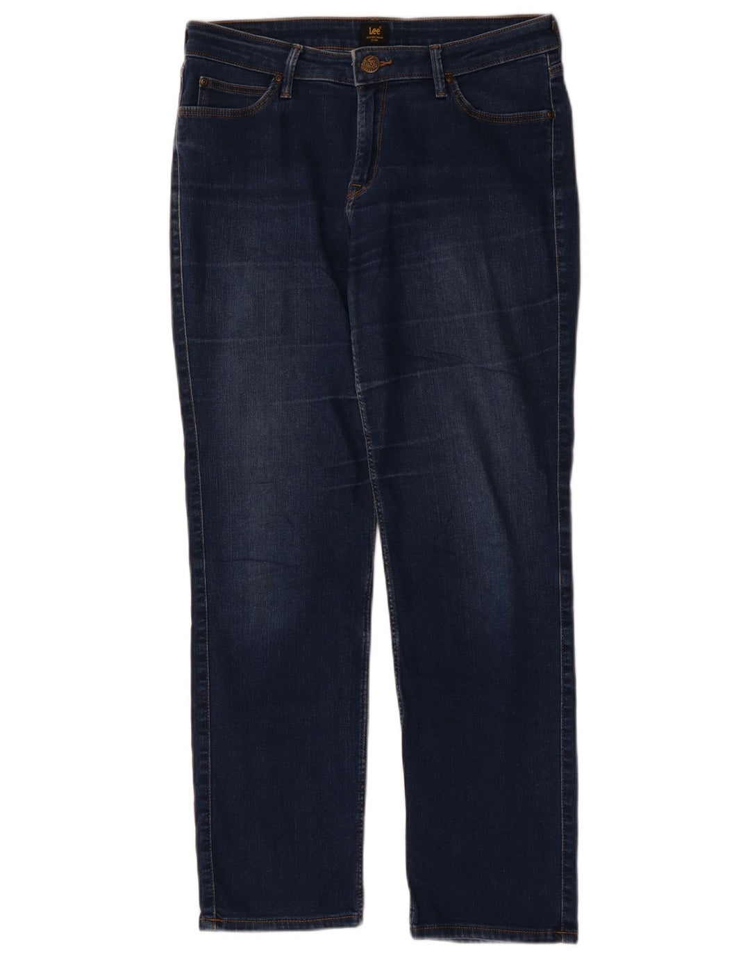 Damskie jeansy Lee Marion Straight W31 L28 Niebieskie bawełniane