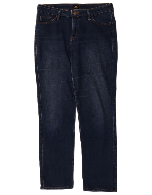 Damskie jeansy Lee Marion Straight W31 L28 Niebieskie bawełniane