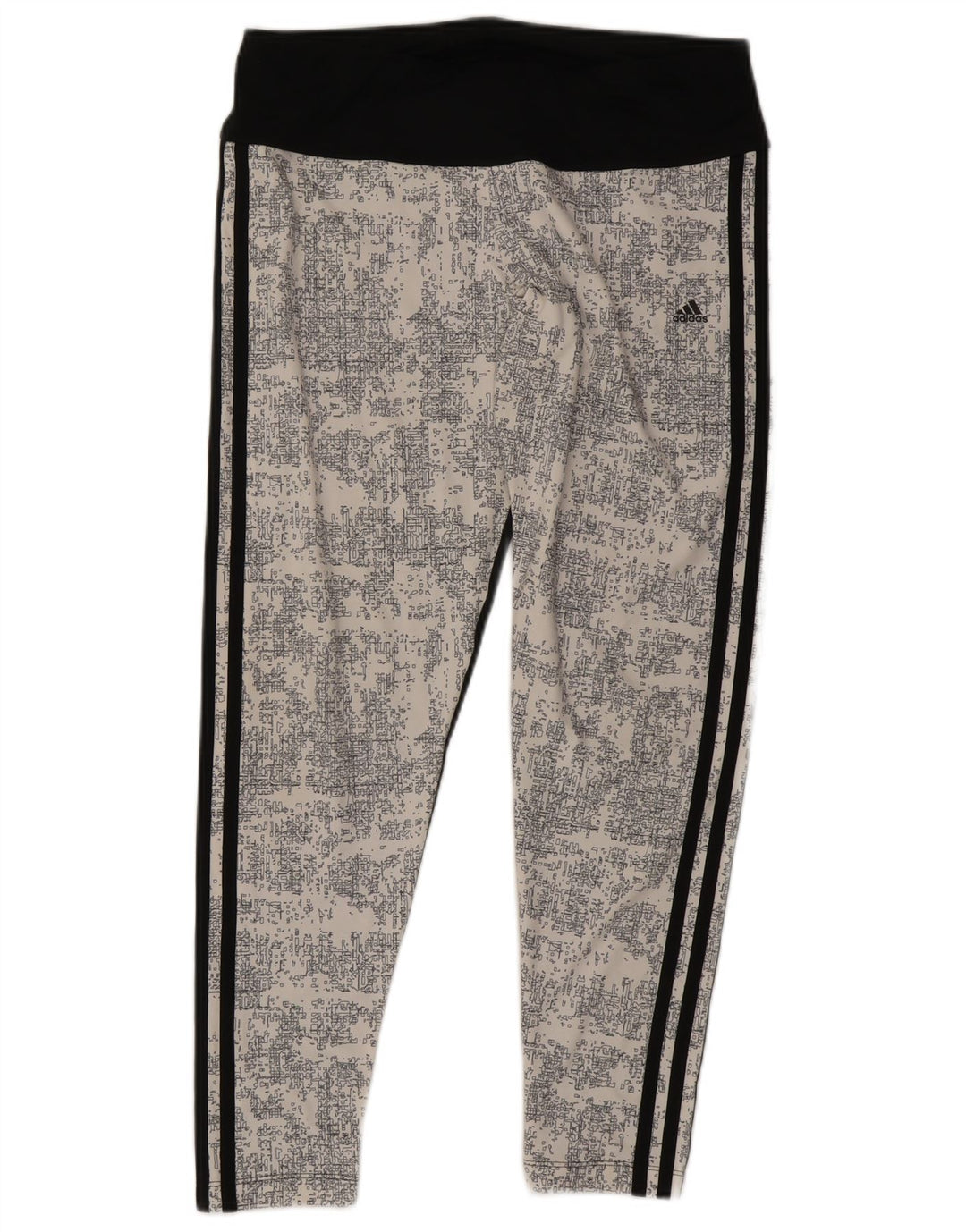 Damskie legginsy Adidas Climalite UK 14, duży czarny poliester z blokami kolorów