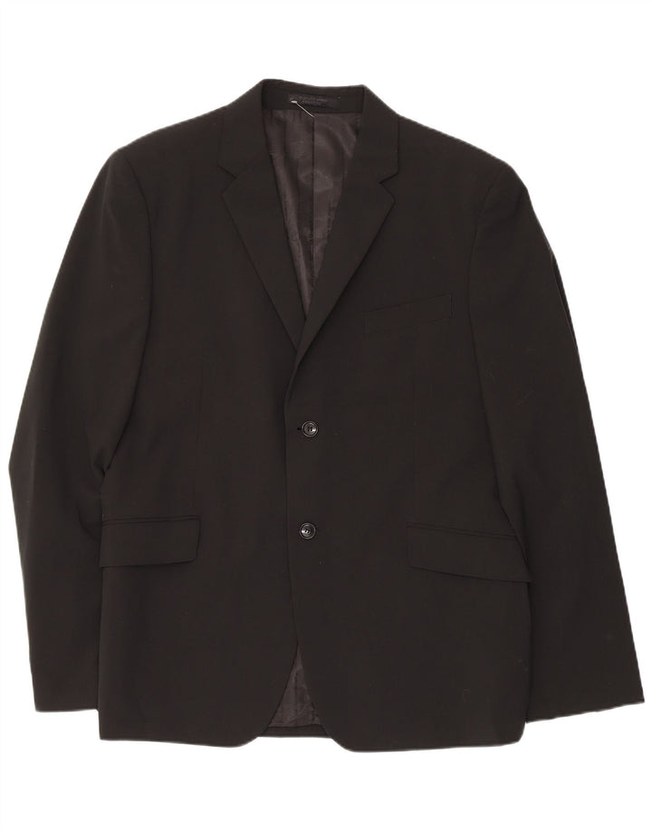 Męska marynarka Jack & Jones zapinana na 2 guziki IT 56 3XL Czarny poliester