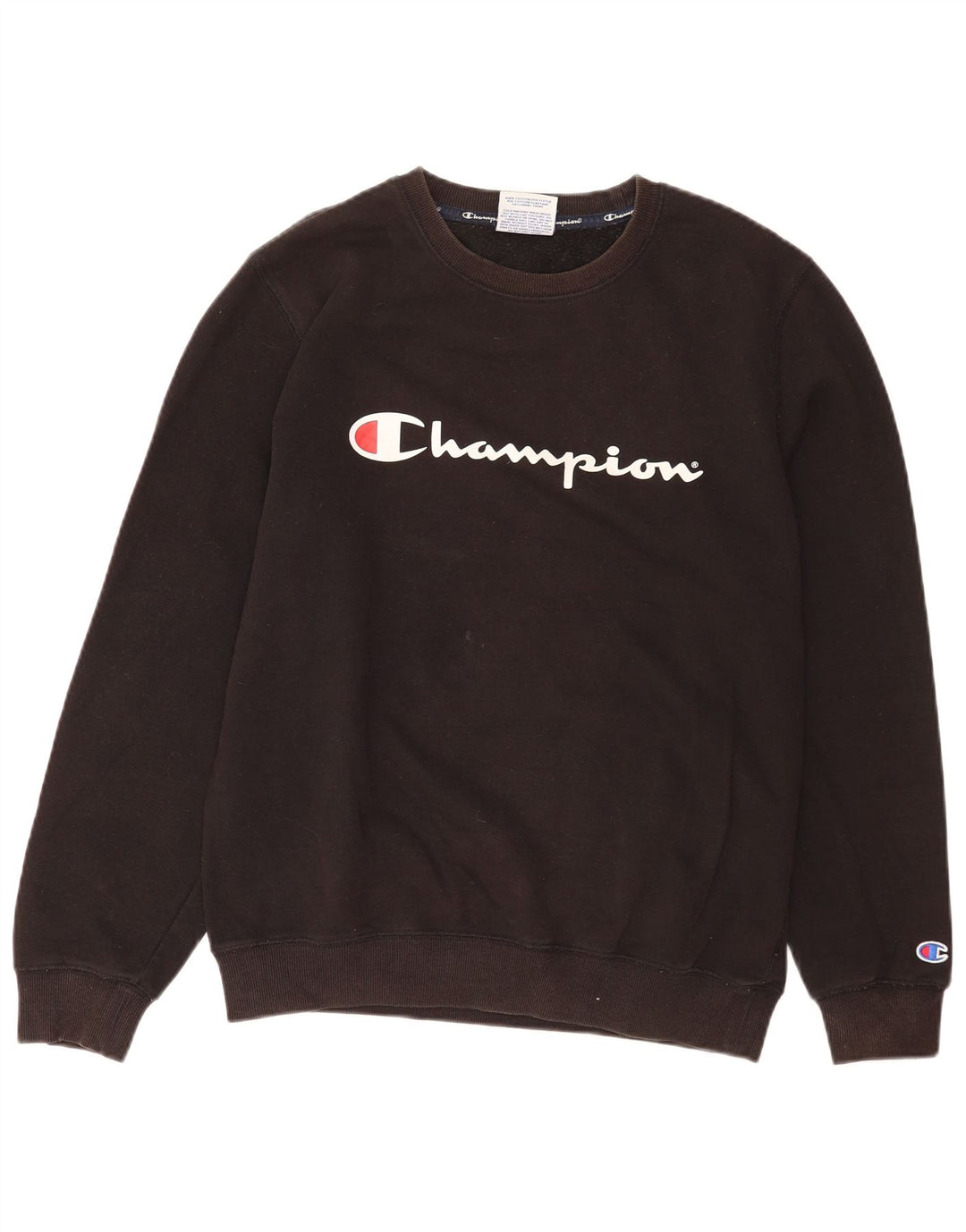 Męski sweter z grafiką Champion, średni czarny, bawełniany
