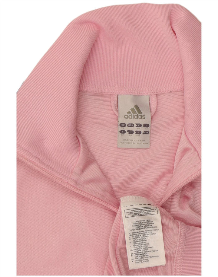 Damska kurtka dresowa Adidas UK 16, duża, różowa, poliester