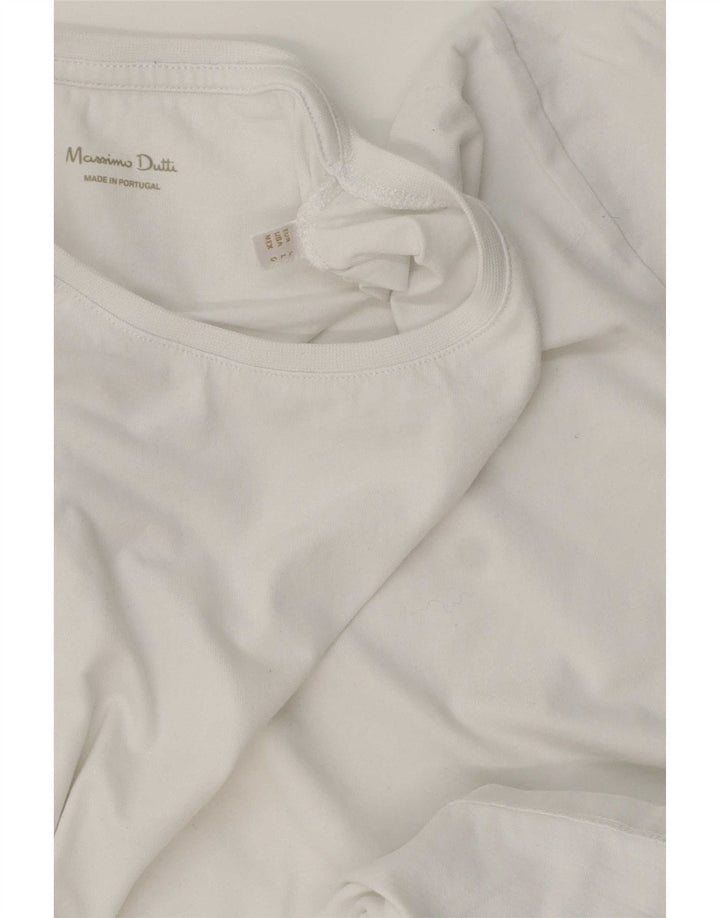 T-shirt damski Massimo Dutti, duży, biały