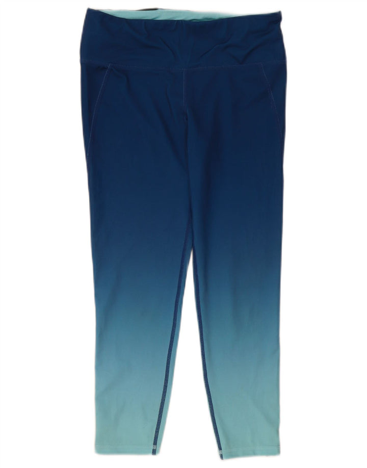 Damskie legginsy Gap UK 10, mały, niebieski, poliester z blokami kolorów