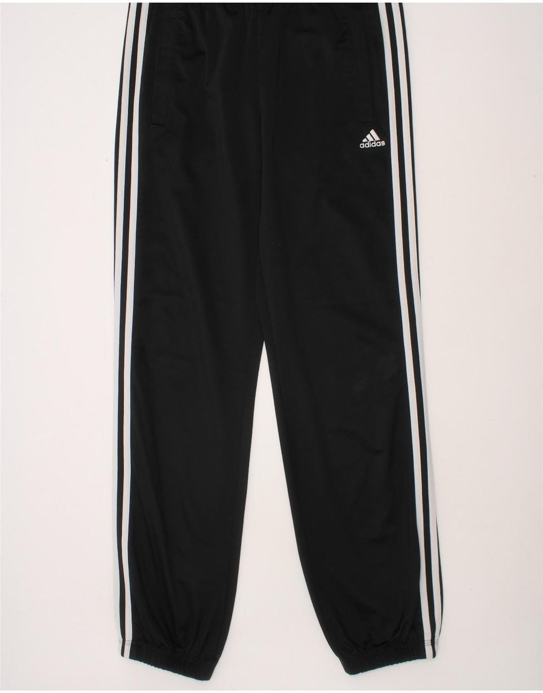 ADIDAS Boys Tracksuit Trousers Joggers 13-14 Years Black Polyester Vintage Adidas and Second-Hand Adidas from Messina Hembry 