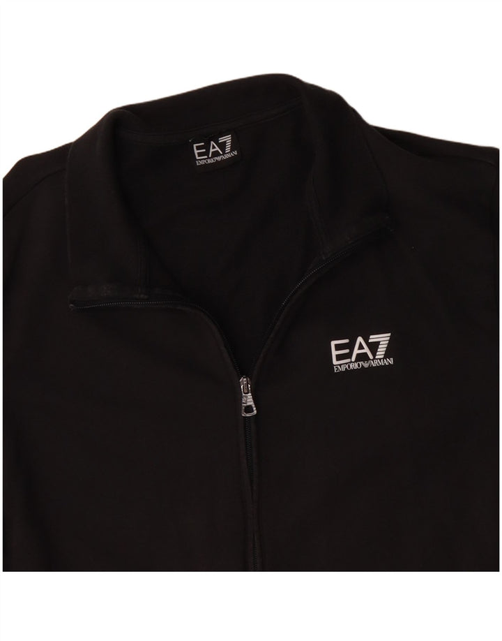 Męska kurtka dresowa Emporio Armani, średnia czarna, bawełniana