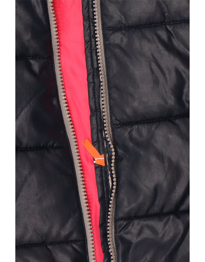 BENETTON Dziewczęca ocieplana kurtka z kapturem 4-5 lat XS Granatowa, poliester