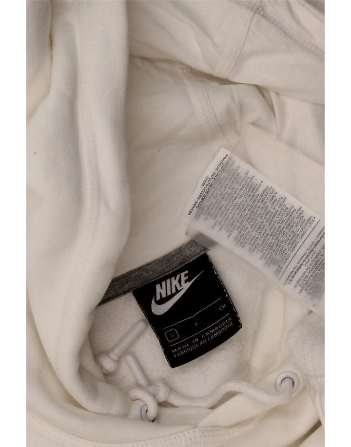 Męski sweter z kapturem Nike, mały, biały, bawełniany