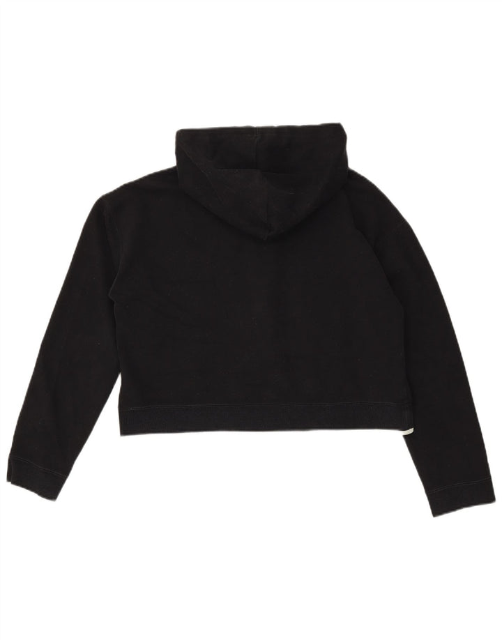 Damska bluza z kapturem Adidas Crop Oversized UK 8 Mały czarny poliester
