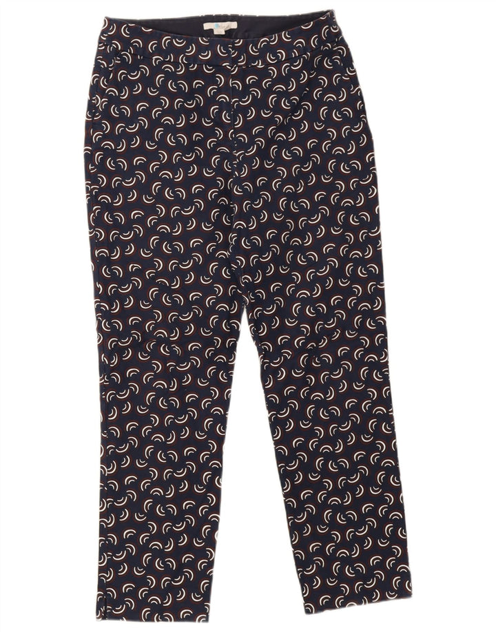 Spodnie damskie Boden Chino z abstrakcyjnym wzorem UK 12 Medium W30 L27 Granatowe